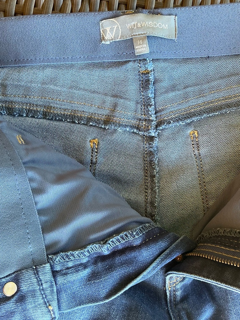 Wit & Wisdom (Nordstroms) Dark Blue Flare Jeans - Picture 3 of 5